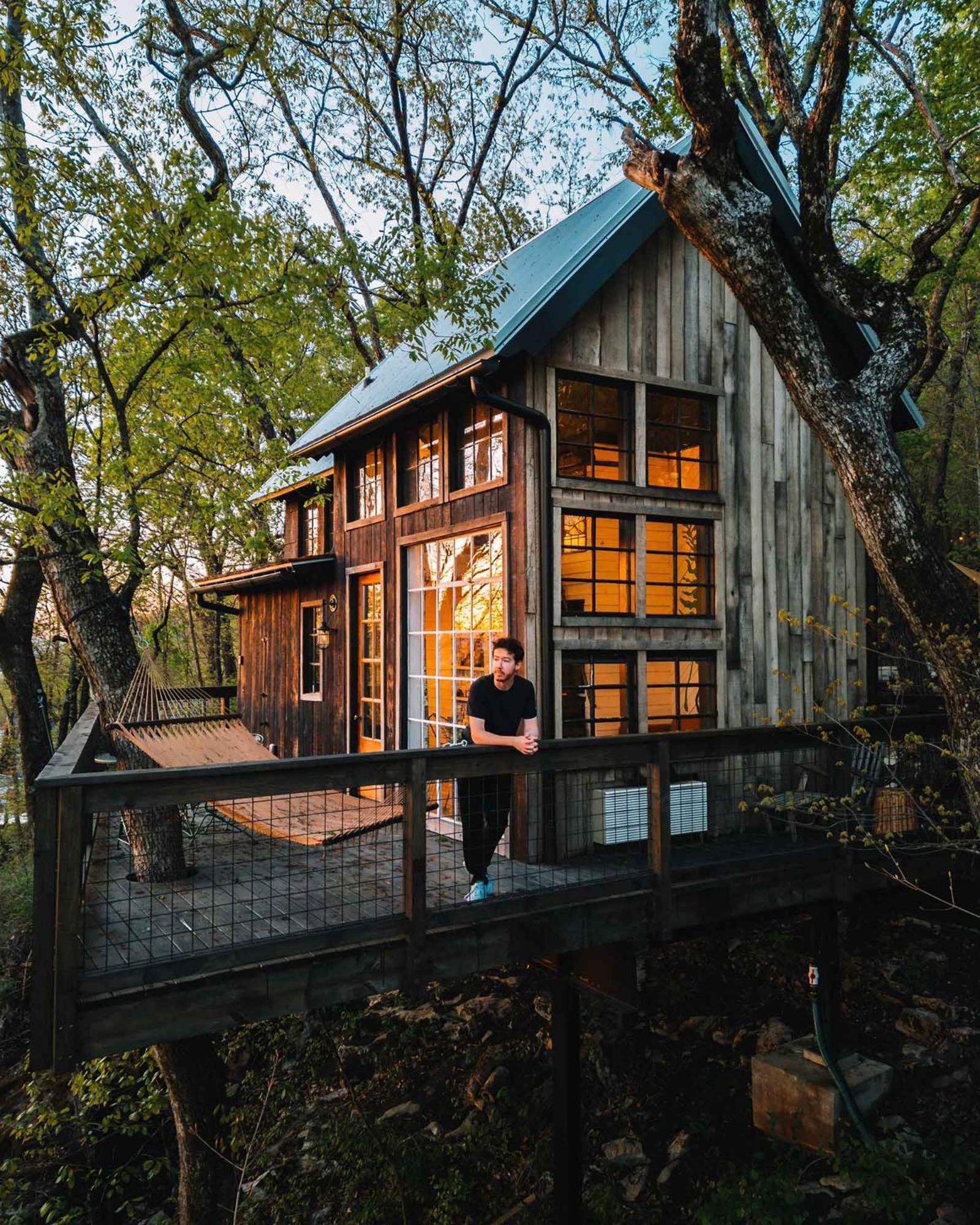 Treetop Hideaways: Wood Lily Treehouse In チャタヌーガ エクステリア 写真